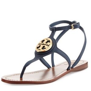 AUTHENTIC Tory Burch Navy ‘Leticia’ Sandals 8.5